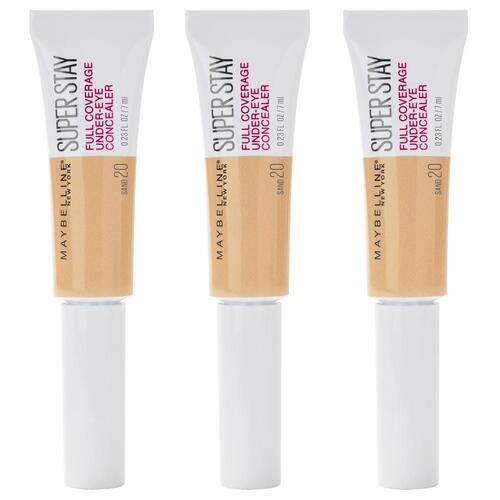 3 x Maybelline SuperStay Full Coverage Under Eye Concealer 6mL - 20 Sand