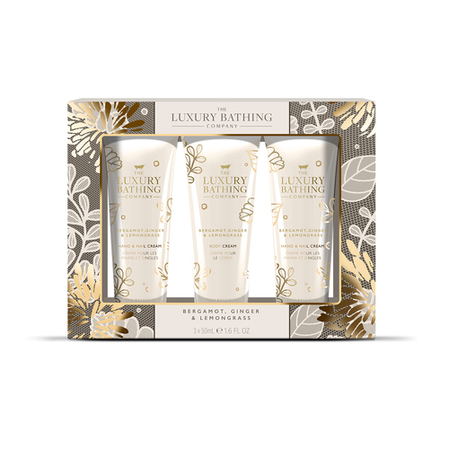 The Luxury Bathing Company Bergamot, Ginger & Lemongrass Hand & Body Care Set