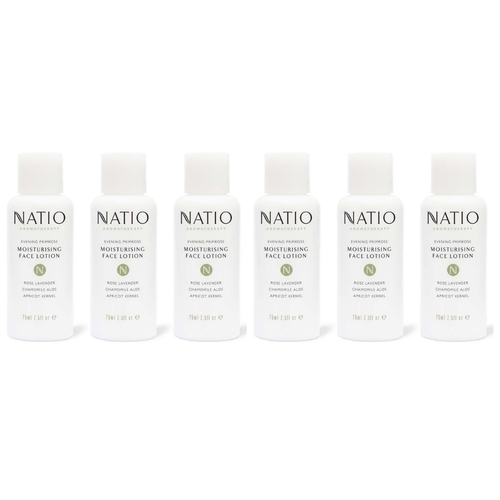 6 x Natio Aromatherapy Evening Primrose Moisturising Face Lotion 75mL