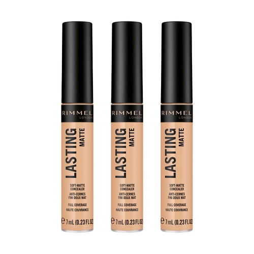 3 x Rimmel London Lasting Matte Concealer 7mL - 010 Fair Ivory
