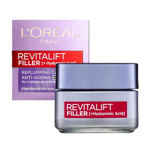 L'Oreal Paris Revitalift Filler +Hyaluronic Acid Anti-Ageing Replumping Day Cream 50mL