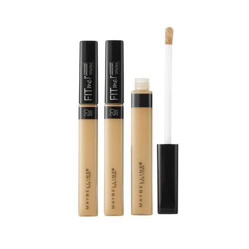 3 x Maybelline Fit Me Natural Medium Coverage Concealer 6.8mL - 20 Sand