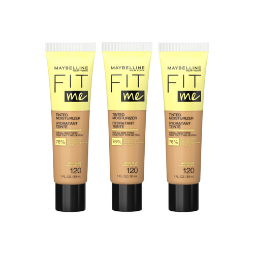 3 x Maybelline Fit Me Tinted Moisturizer 30mL - 120