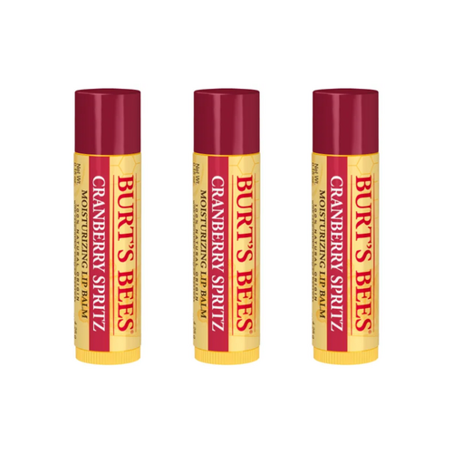 3 x Burt's Bees Cranberry Spritz Lip Balm 4.25g