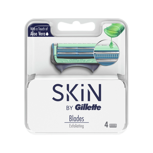 Skin By Gillette Aloe Vera Exfoliating Blades 4Pk