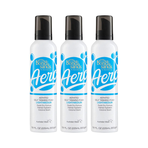 3 x Bondi Sands Aero Self Tanning Foam Light/Medium 225mL