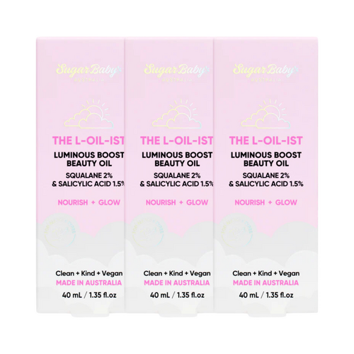 3 x SugarBaby The L-Oil-Ist Luminous Boost Beauty Oil 40mL