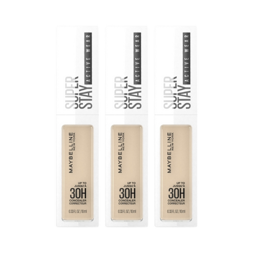 3 x Maybelline SuperStay Active Wear 30HR Concealer 10mL - 15 Light