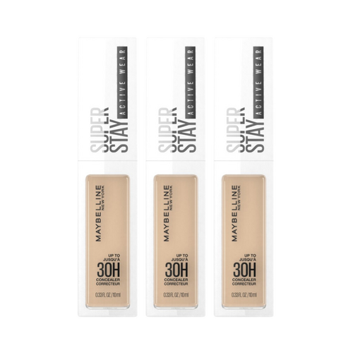 3 x Maybelline SuperStay Active Wear 30HR Concealer 10mL - 20 Sand