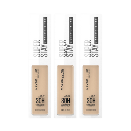 3 x Maybelline SuperStay Active Wear 30HR Concealer 10mL - 25 Medium