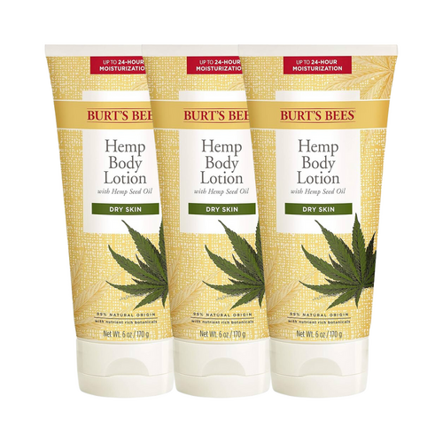 3 x Burt's Bees Hemp Body Lotion 170g