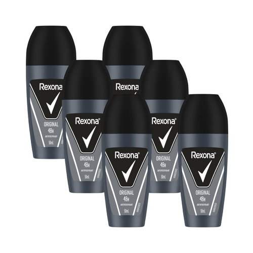 6 x Rexona Men Original 48 Hour Antiperspirant Deodorant 50mL