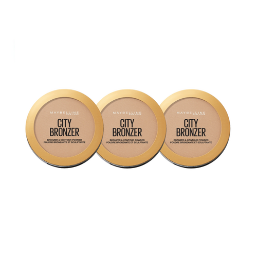 3 x Maybelline City Bronzer and Contour Powder 8g - 200 Medium Cool
