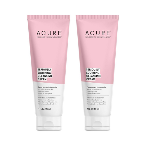2 x ACURE Seriously Soothing Cleansing Cream 118mL