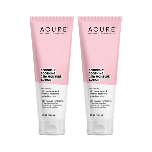 2 x ACURE Seriously Soothing 24hr Moisture Lotion 236mL