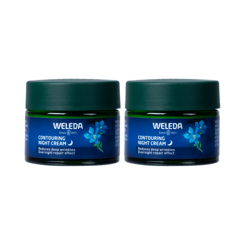 2 x Weleda Contouring Night Cream Blue Gentian & Edelweiss 40mL