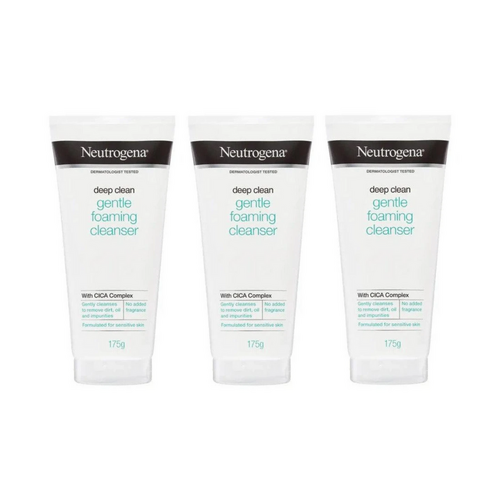 3 x Neutrogena Deep Clean Gentle Foaming Cleanser 175g
