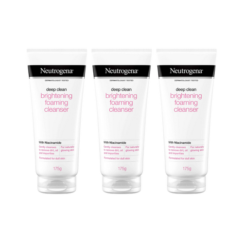 3 x Neutrogena Deep Clean Brightening Foaming Cleanser 175g