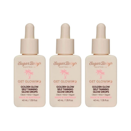 3 x SugarBaby Get Glowing Golden Glow Self Tanning Glow Drops 40mL