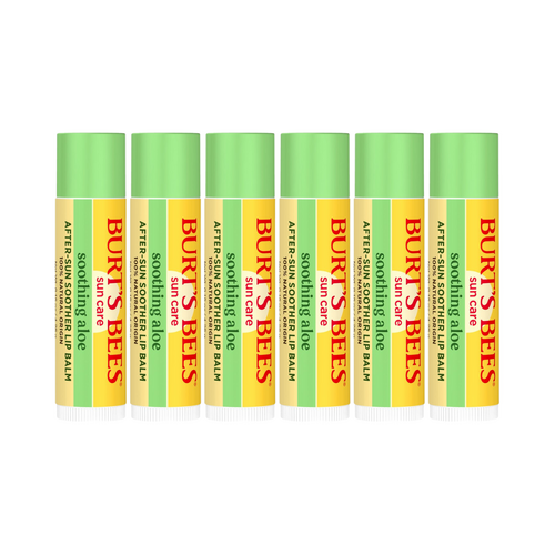 6 x Burt's Bees After Sun Soother Aloe Lip Balm 4.25g