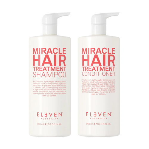 Eleven Australia Miracle Hair Treatment Shampoo & Conditioner 960mL Duo