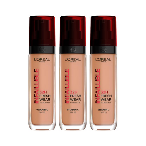 3 x L'Oreal Paris Infaillible 32H Fresh Wear Liquid Foundation 30mL - 300