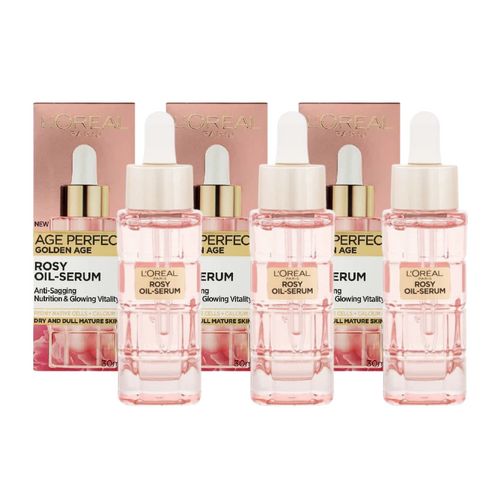 3 x L'Oreal Paris Age Perfect Golden Age Rosy Oil-Serum 30mL