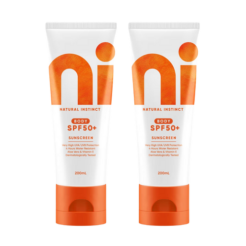 2 x Natural Instinct Clean Body Sunscreen SPF 50+ 200mL