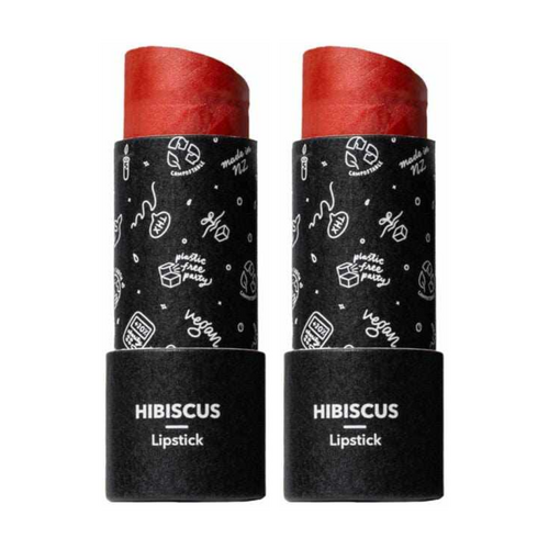 2 x ETHIQUE Lipstick 8g - Hibiscus Vibrant Coral
