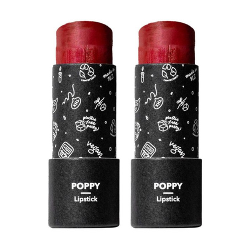 2 x ETHIQUE Lipstick 8g - Poppy Ruby Red