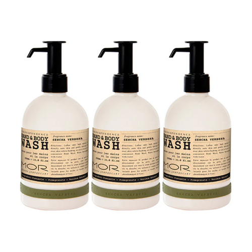 3 x MOR Boutique Correspondence Hand & Body Wash 350mL - Sencha Verbena