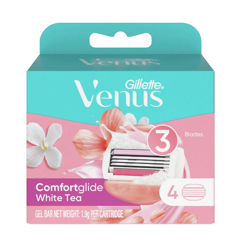 Gillette Venus Comfortglide White Tea Blade Refill 4 Pack