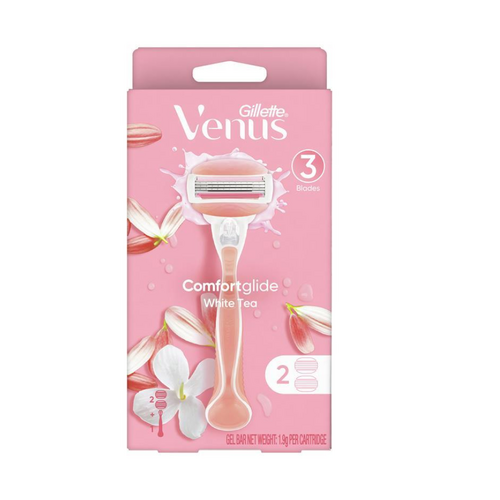 Gillette Venus Comfortglide White Tea Razor + 2 Refill Blades