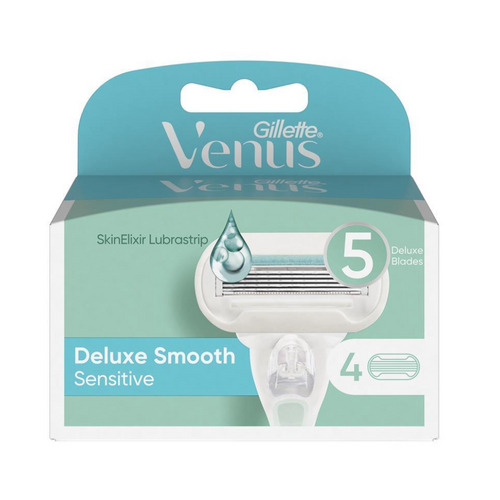 Gillette Venus Deluxe Smooth Sensitive Blade Refill 4 Pack