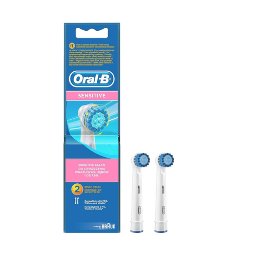 Oral-B Sensitive Soft Clean Electric Toothbrush Head Refill 2 Pack